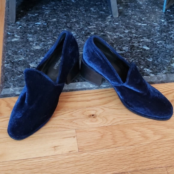 Jeffrey Campbell Shoes - Never worn navy blue velvet loafer